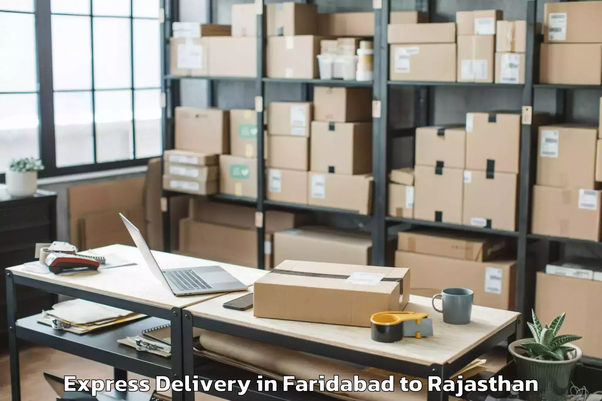 Reliable Faridabad to Indergarh Express Delivery